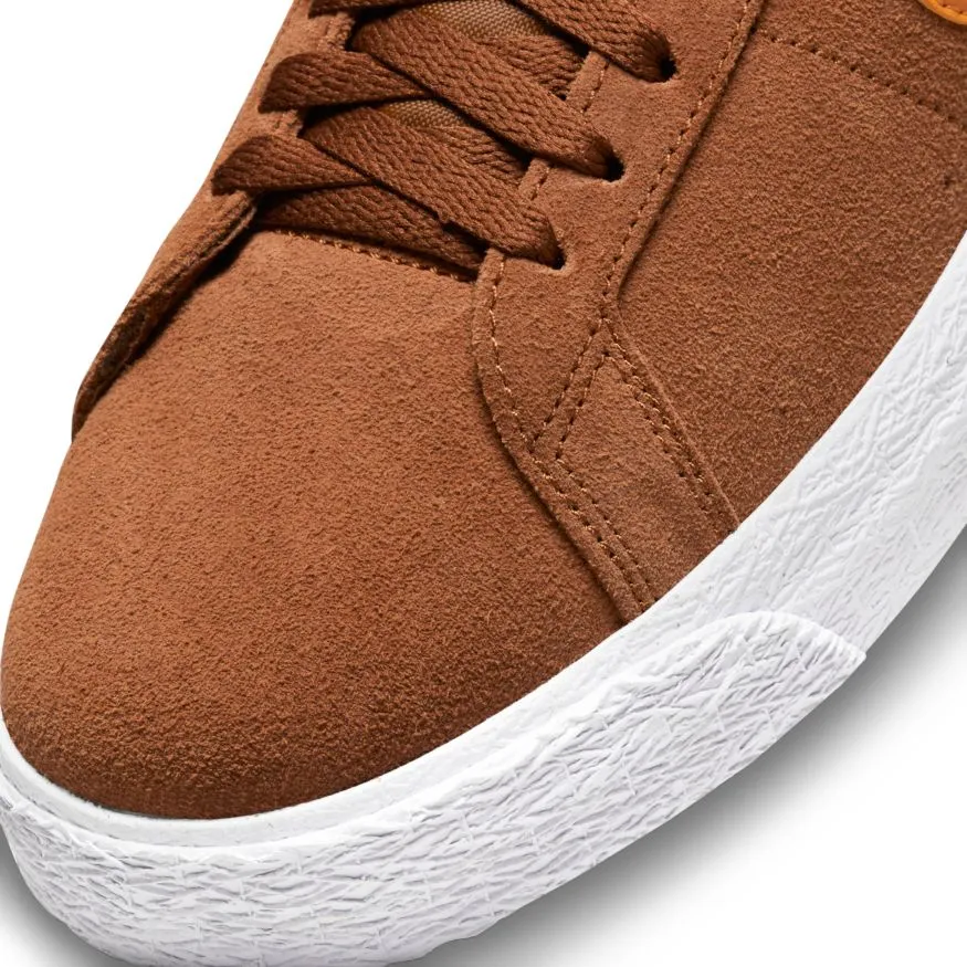 Nike SB Blazer Mid Skate Shoe - Pecan/Light Curry-Pecan-White