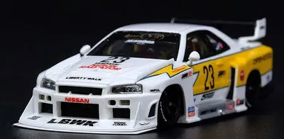 NISSAN SKYLINE GTR-R34 S15 1:24 DIECAST SCALE MODEL METAL PULL BACK TOY CAR FOR KIDS WITH OPENABLE DOORS & LIGHT, MUSIC TOY VEHICLE FOR KIDS - COLORS AS PER STOCK
