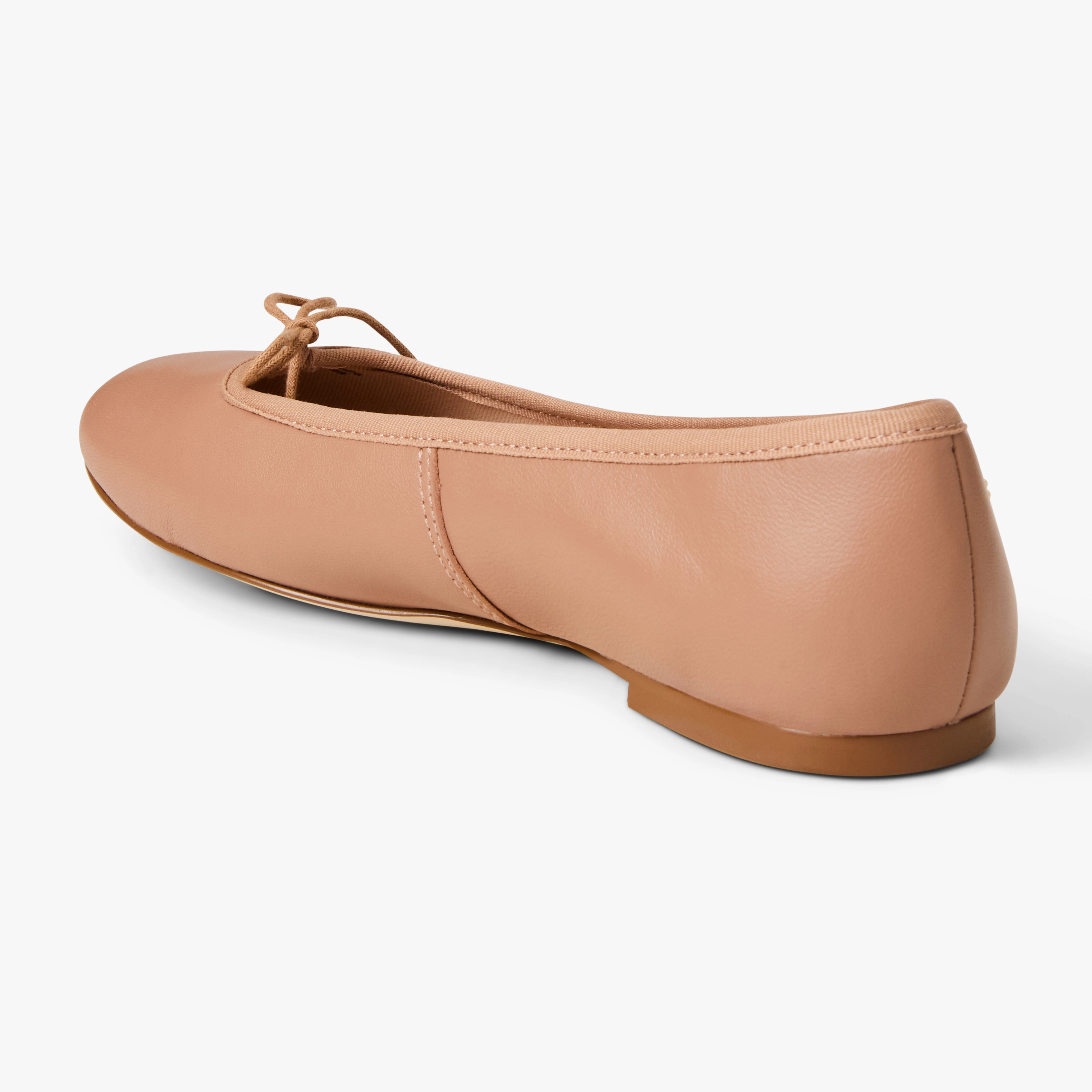 Bettie Leather Ballet Flat Fashionable Slip-ons Coral Hue