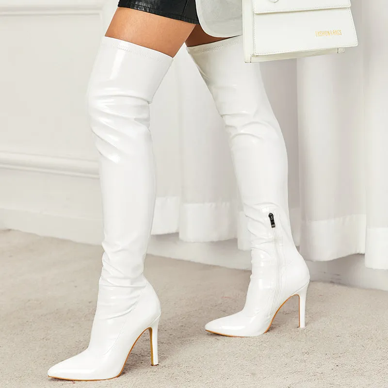 Nolana Glossy Over-knee Boots