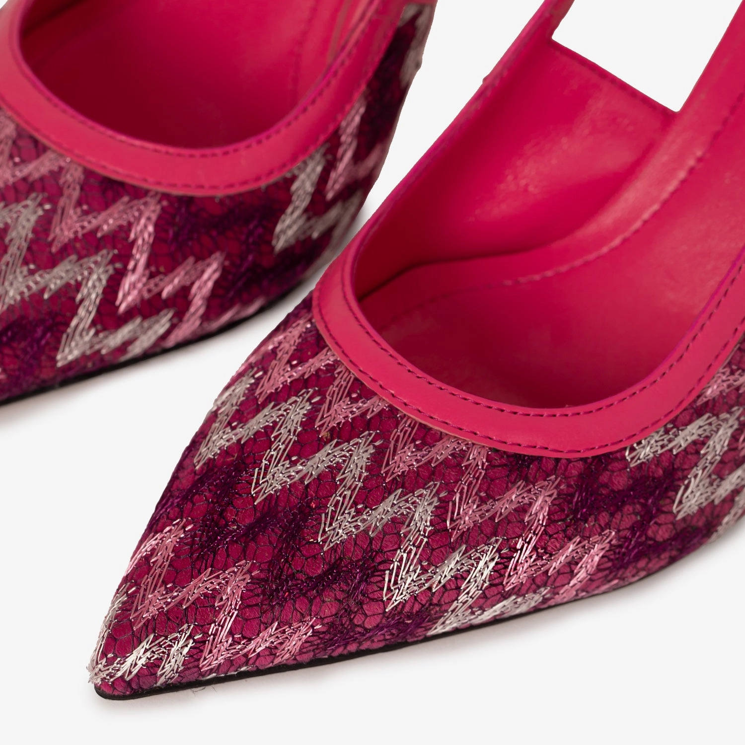 The Napoli Fuchsia Leather Slingback Women Sandal Adjustable Backstrap Closure