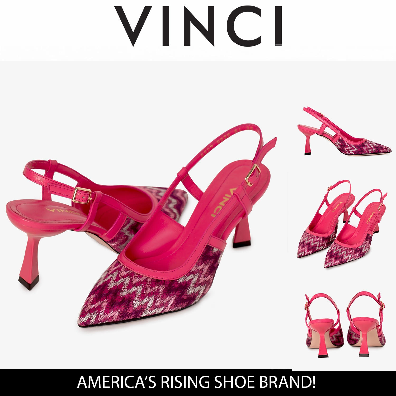 The Napoli Fuchsia Leather Slingback Women Sandal Impact Diffusion