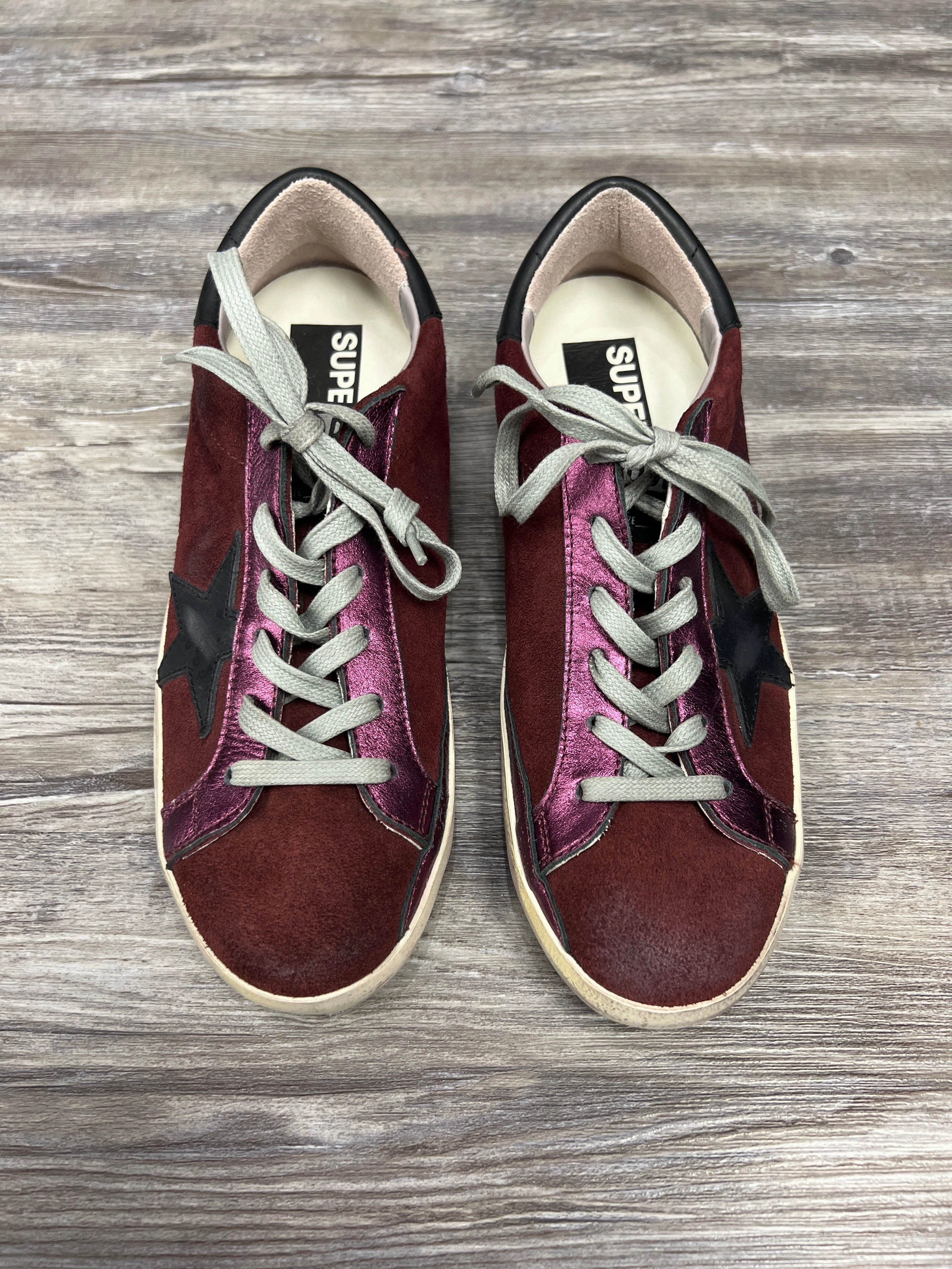 Red Shoes Sneakers Golden Goose, Size 8 Comfortable Fitment