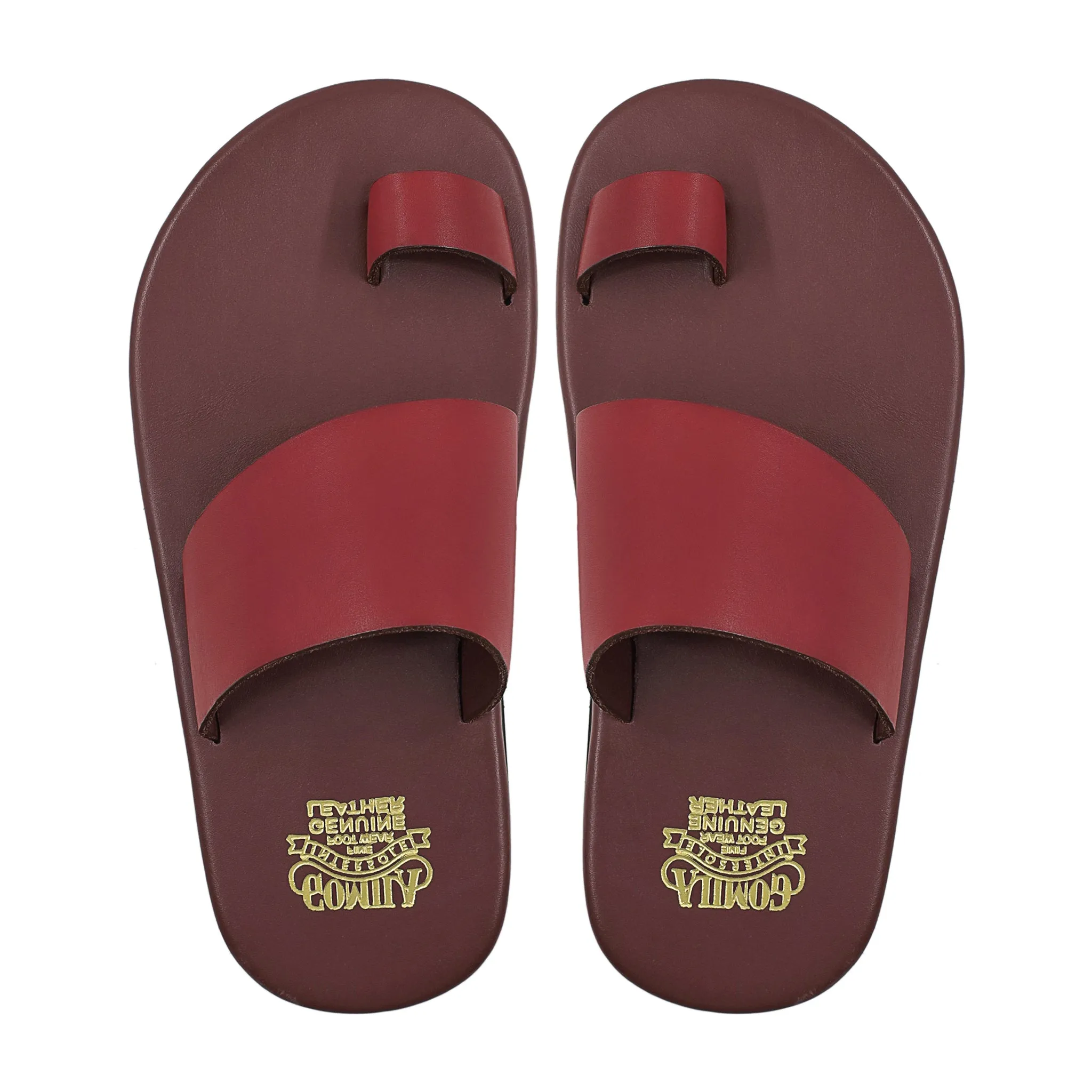 Norrkoping - Men's Red Calf Leather Slipper