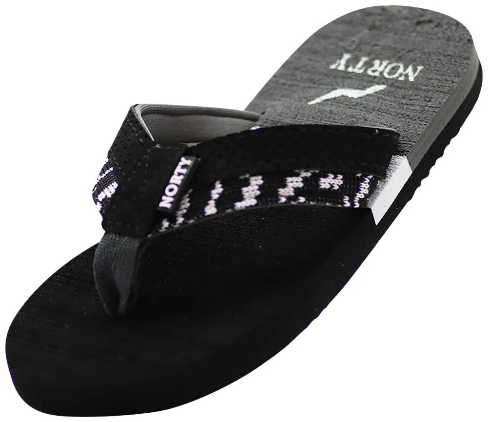 Norty Boys 11-4 Black Grey Sandals 19111