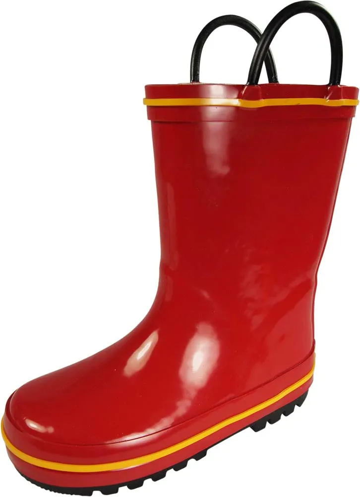 Norty Little and Big Kids Boys Girls Waterproof Rubber Rain Boots for Children