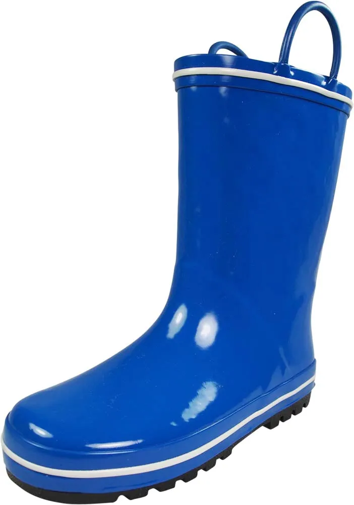 Norty Little and Big Kids Boys Girls Waterproof Rubber Rain Boots for Children