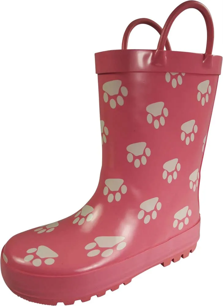Norty Little and Big Kids Boys Girls Waterproof Rubber Rain Boots for Children