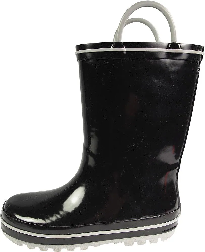 Norty Little and Big Kids Boys Girls Waterproof Rubber Rain Boots for Children