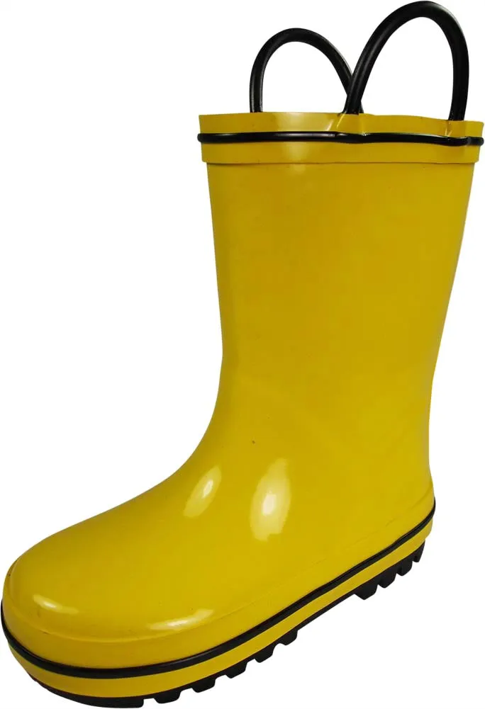 Norty Little and Big Kids Boys Girls Waterproof Rubber Rain Boots for Children