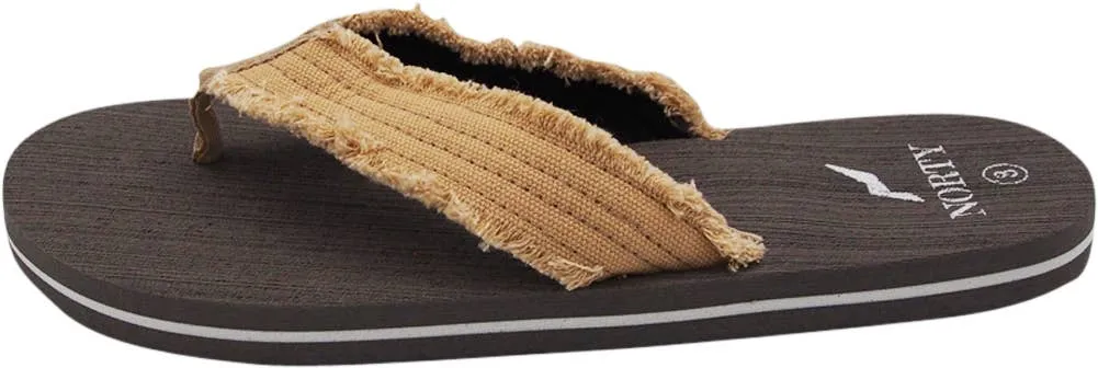 Norty Mens Lightweight Flip Flop Sandal Grey