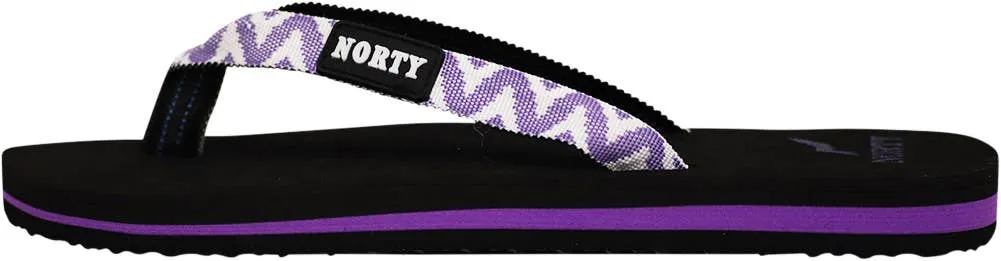 Norty WOMENS 5-10 SANDAL BLACK PURPLE   12100