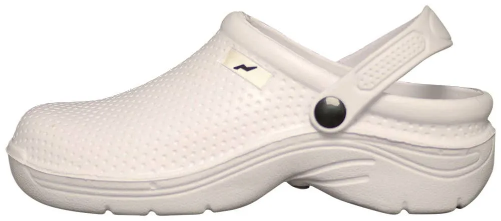 Norty Womens Slip On Clog White