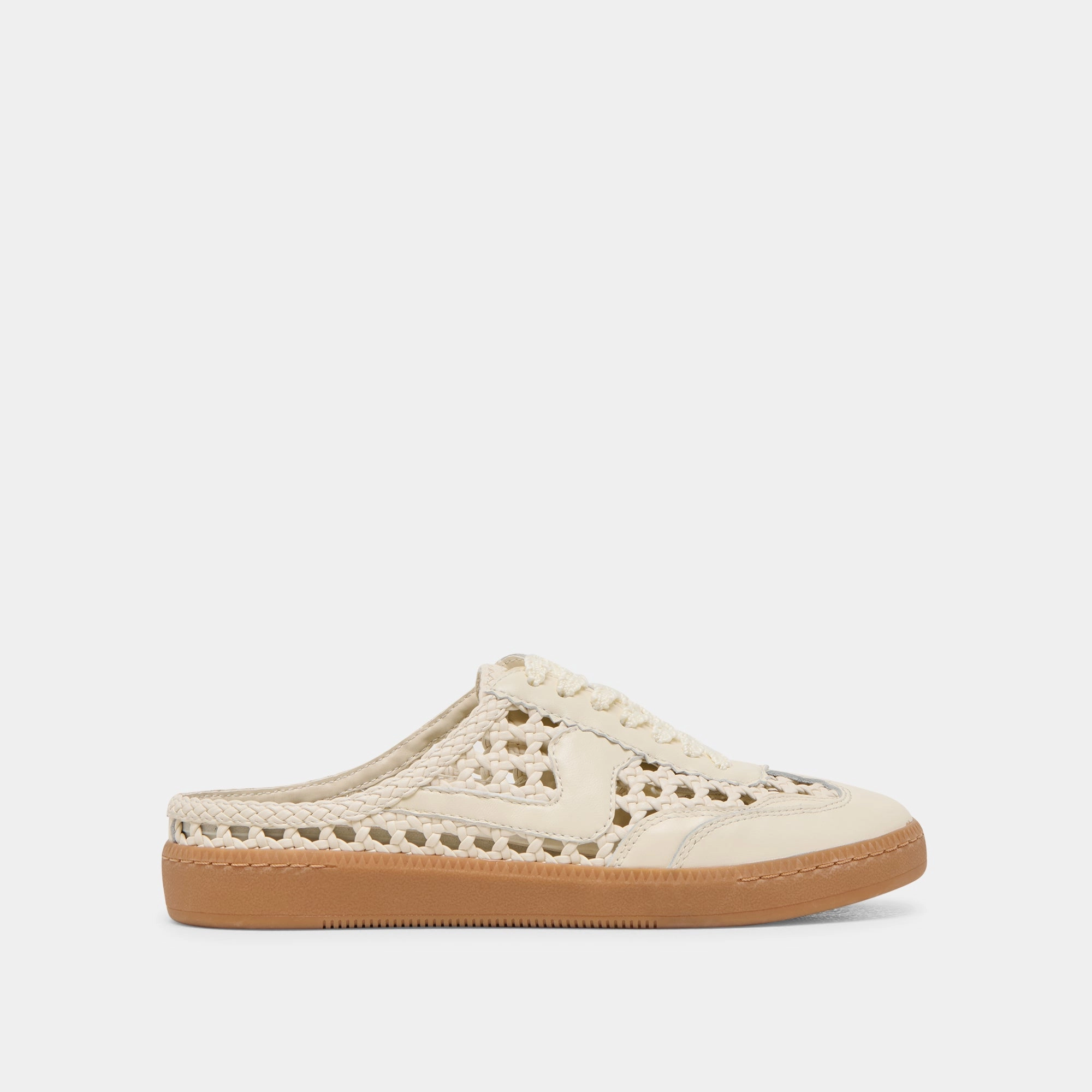 NOTICE SLIDE WOVEN SNEAKERS OFF WHITE WOVEN STELLA Smooth Surface removable insoles