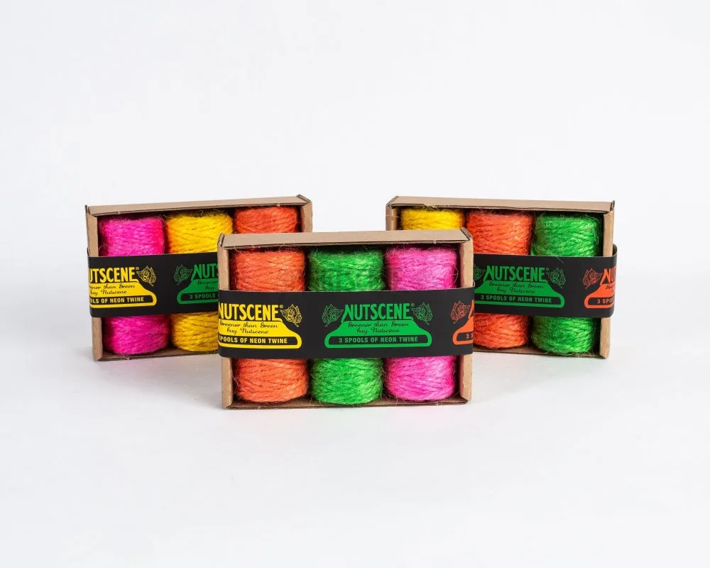 Nutscene® Mini Neon Twine Reels - Pack of 3