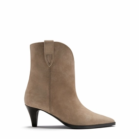 Vend?me Louane taupe suede boots least stylish