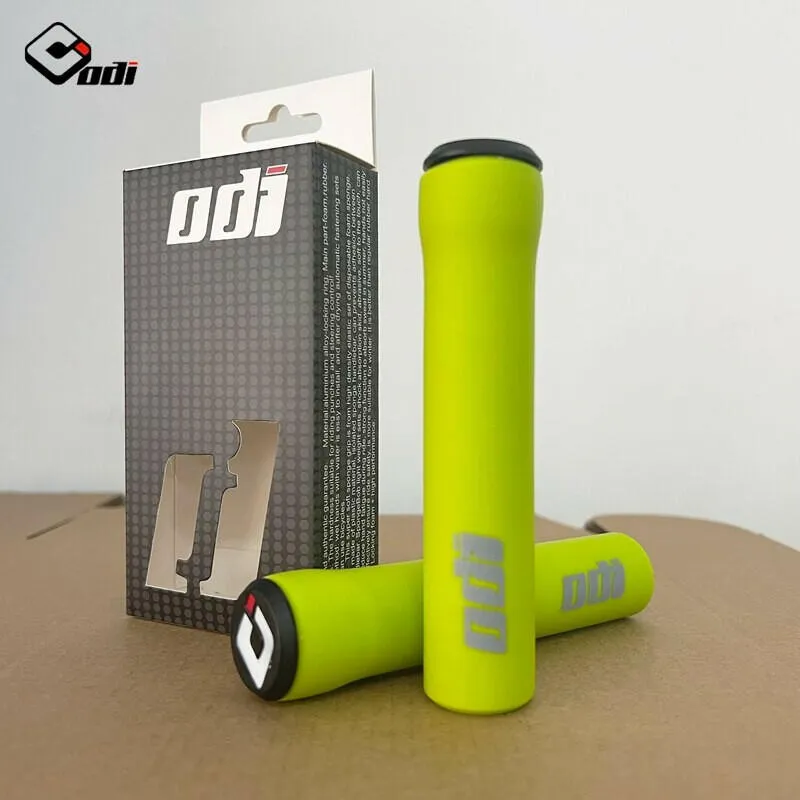 ODI MTB Bicycle Handlebar Grips Pure Silicagel Ultralight 96g Anti-skid Shock-absorbing Mountain Balance Folding Bike Soft Grip
