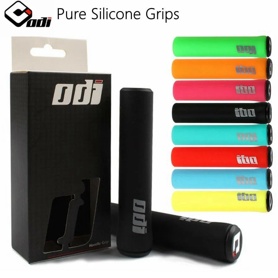 ODI MTB Bicycle Handlebar Grips Pure Silicagel Ultralight 96g Anti-skid Shock-absorbing Mountain Balance Folding Bike Soft Grip