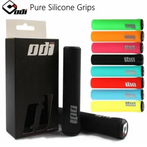 ODI MTB Bicycle Handlebar Grips Pure Silicagel Ultralight 96g Anti-skid Shock-absorbing Mountain Balance Folding Bike Soft Grip