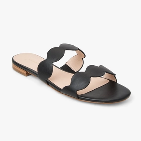 Greglen Leather Flat Slide Snack Run