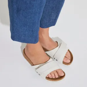 Oita Suede Leather Antique White