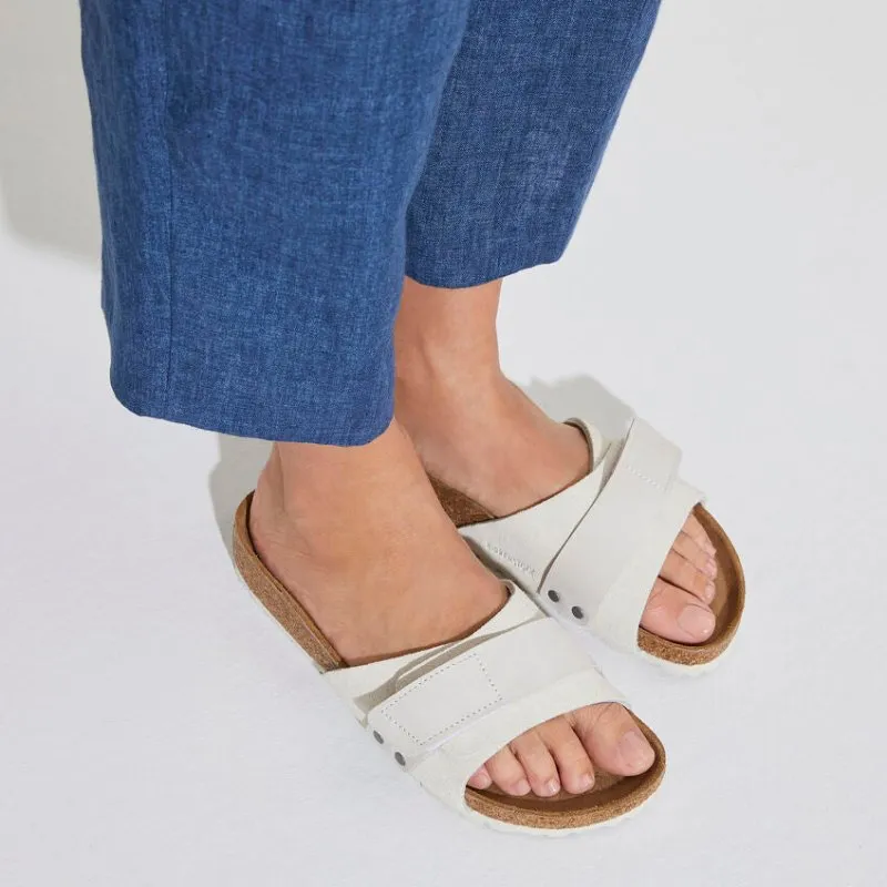 Oita Suede Leather Antique White