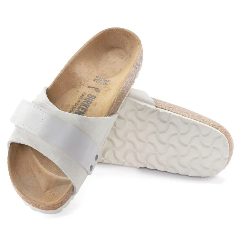 Oita Suede Leather Antique White