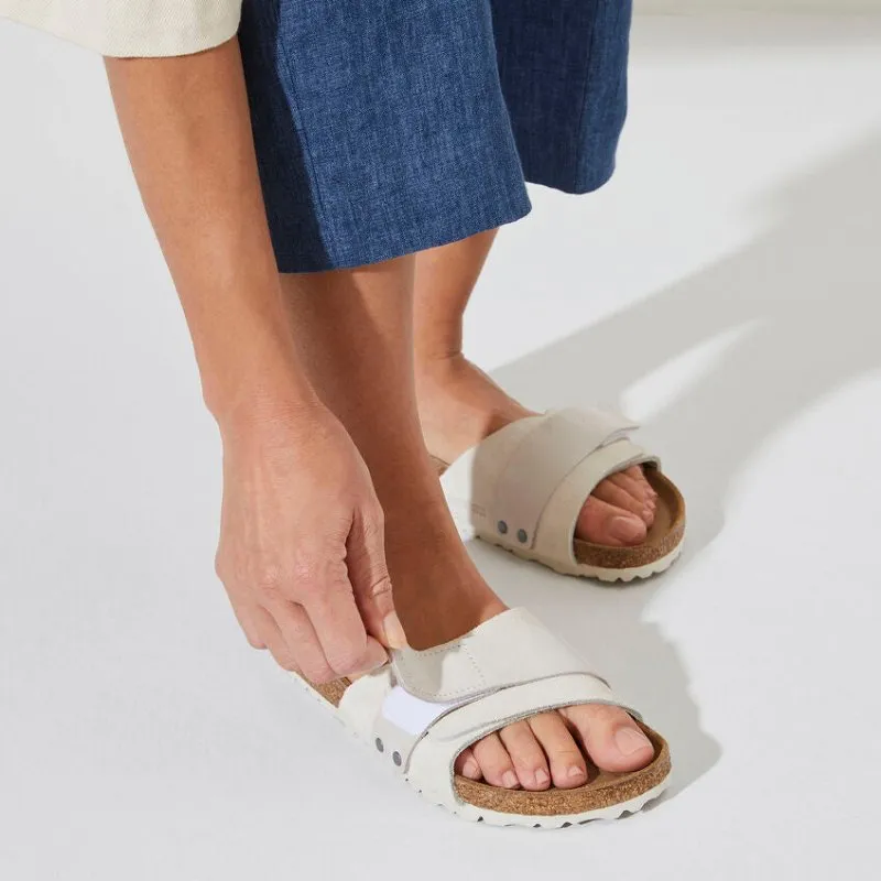 Oita Suede Leather Antique White