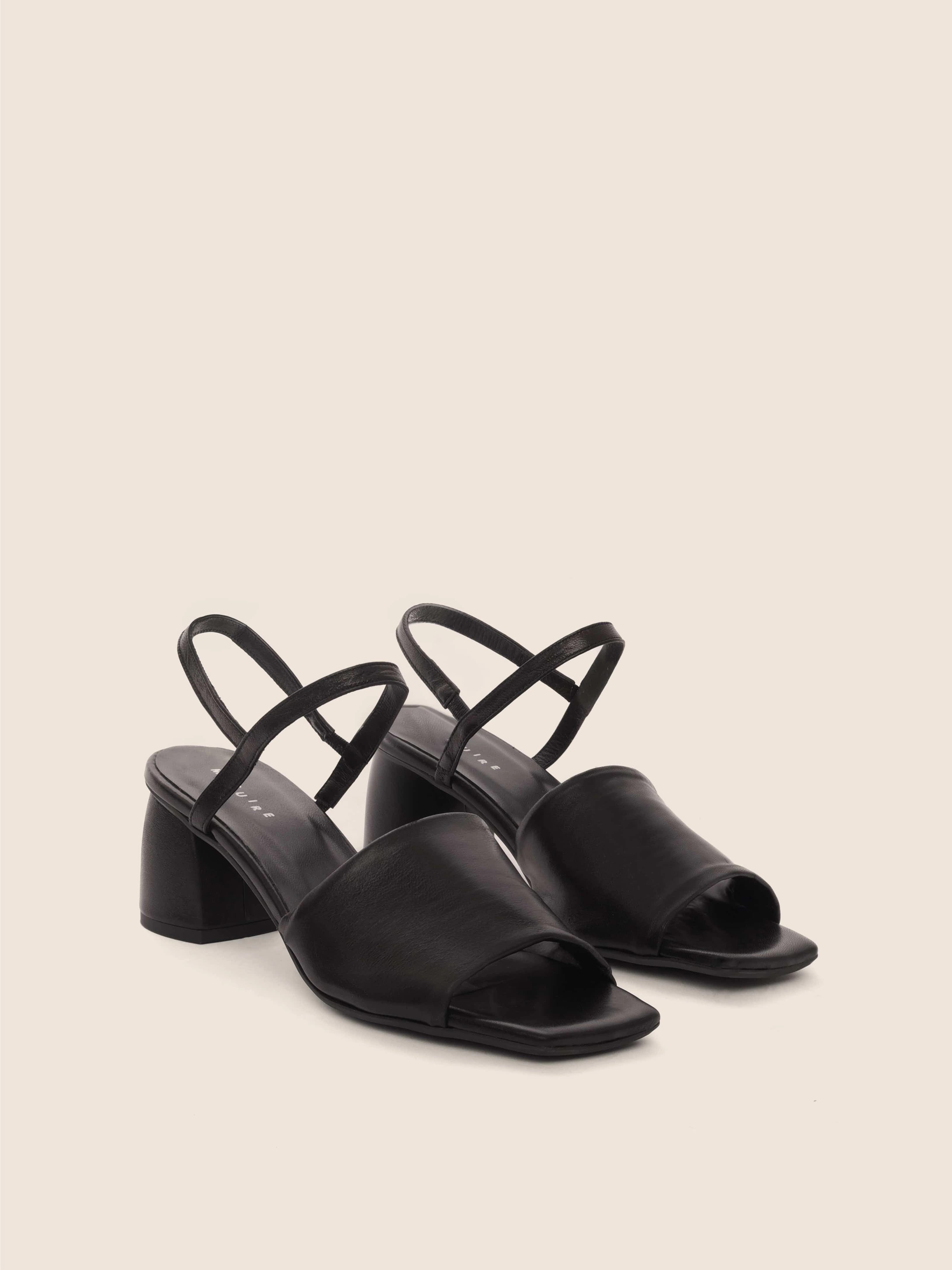 Oliva Black Heel Strappy Style Pack Guard