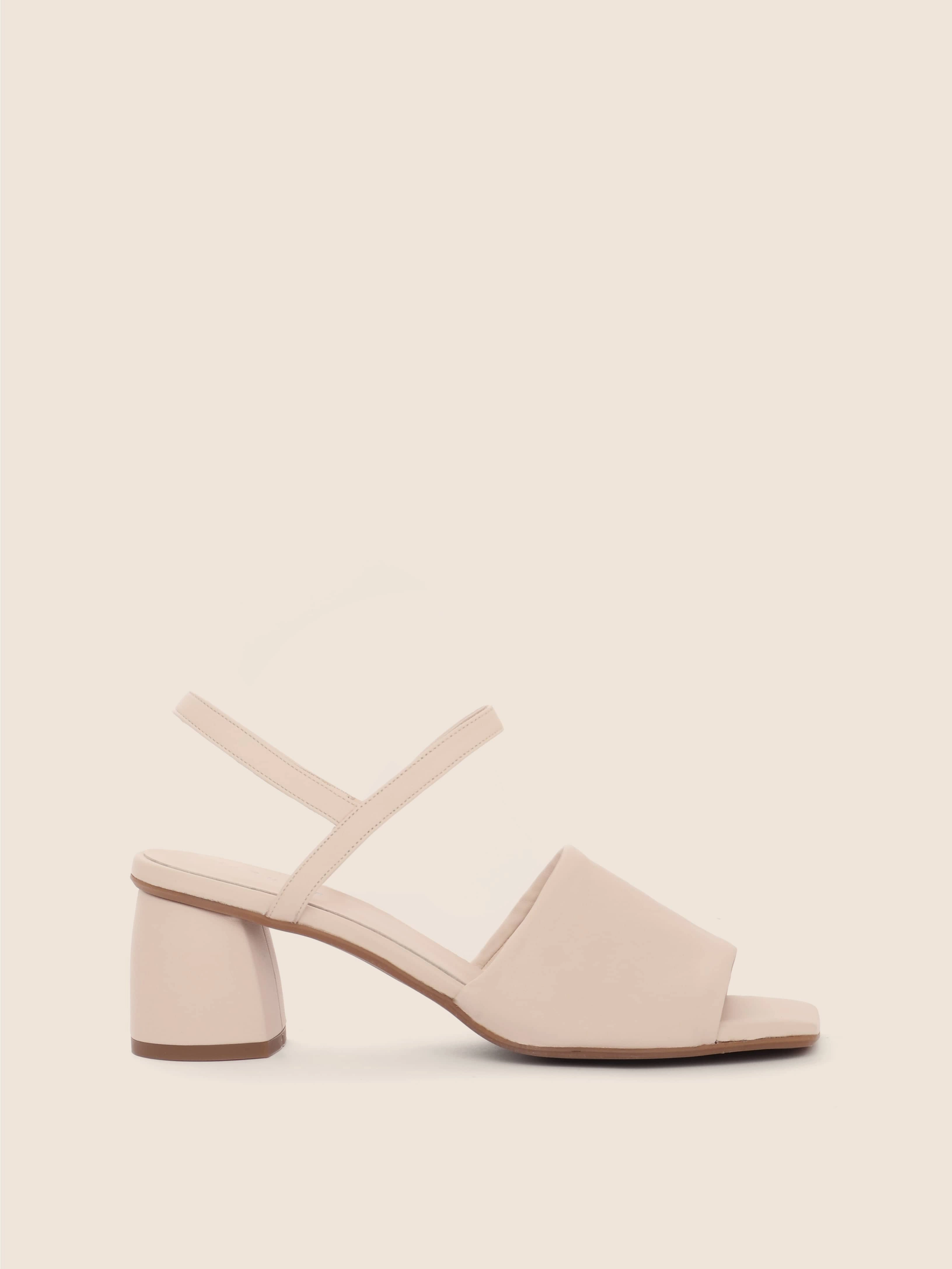 Oliva Cream Heel Comfortable Walk Fashionable Edge