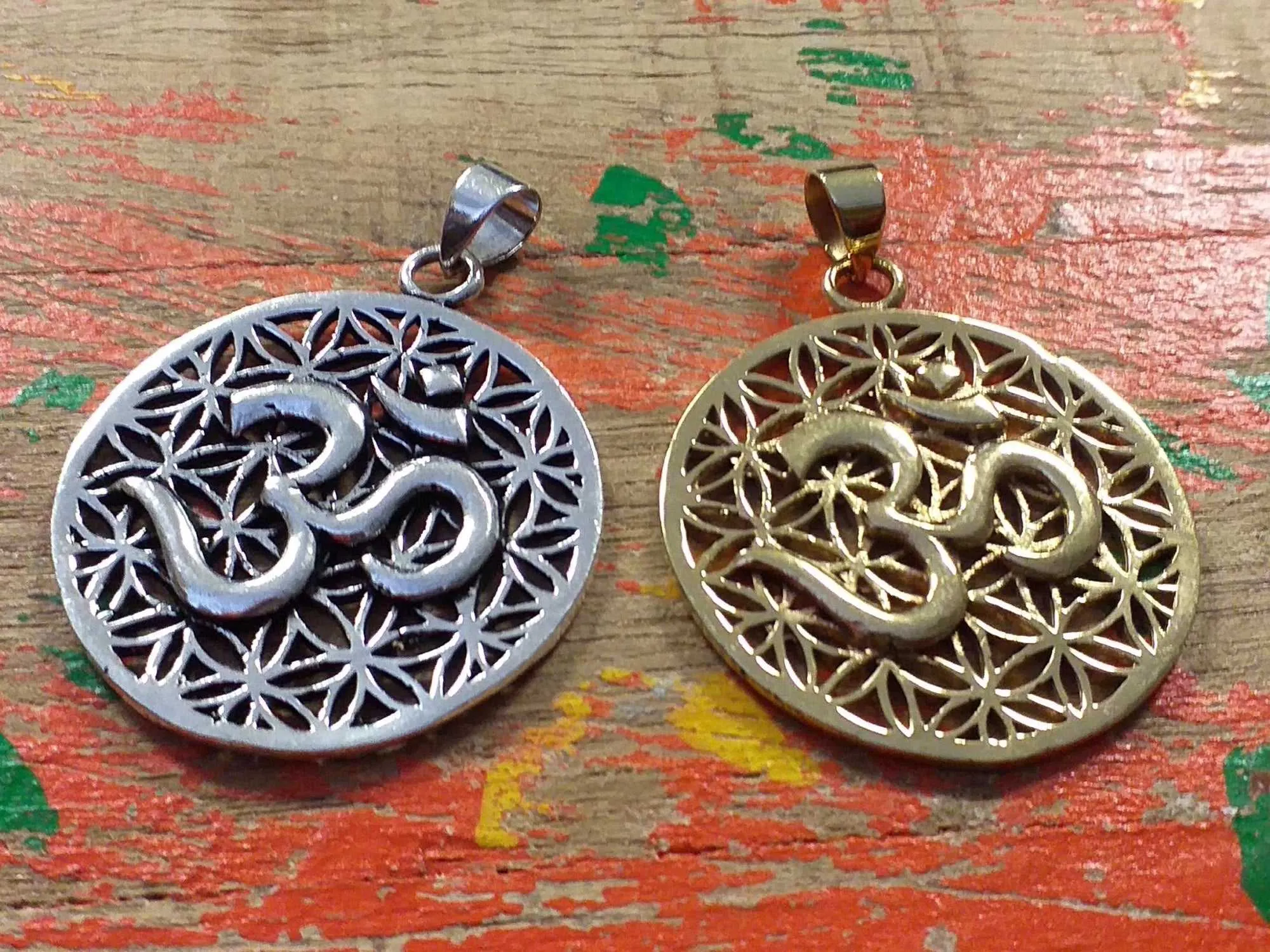 Om Flower of Life Pendant
