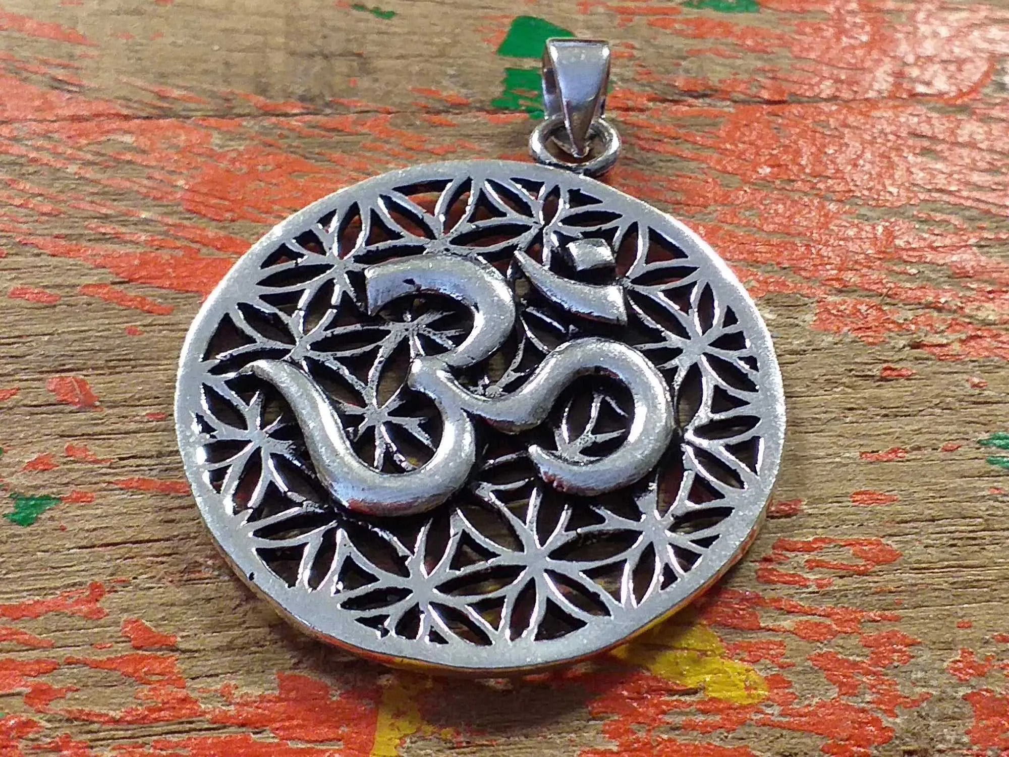 Om Flower of Life Pendant