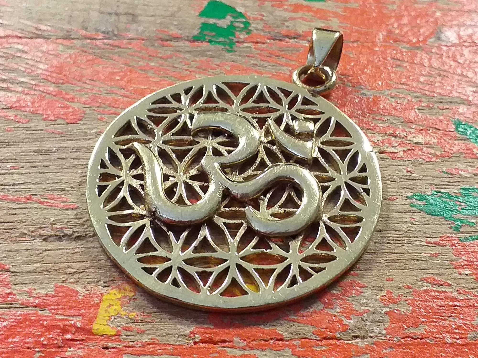 Om Flower of Life Pendant