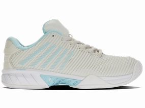 96613-089-M | HYPERCOURT EXPRESS 2 | VAPOROUS GRAY/WHITE/BLUE GLOW Greek Ease Moisture Wicking Lining