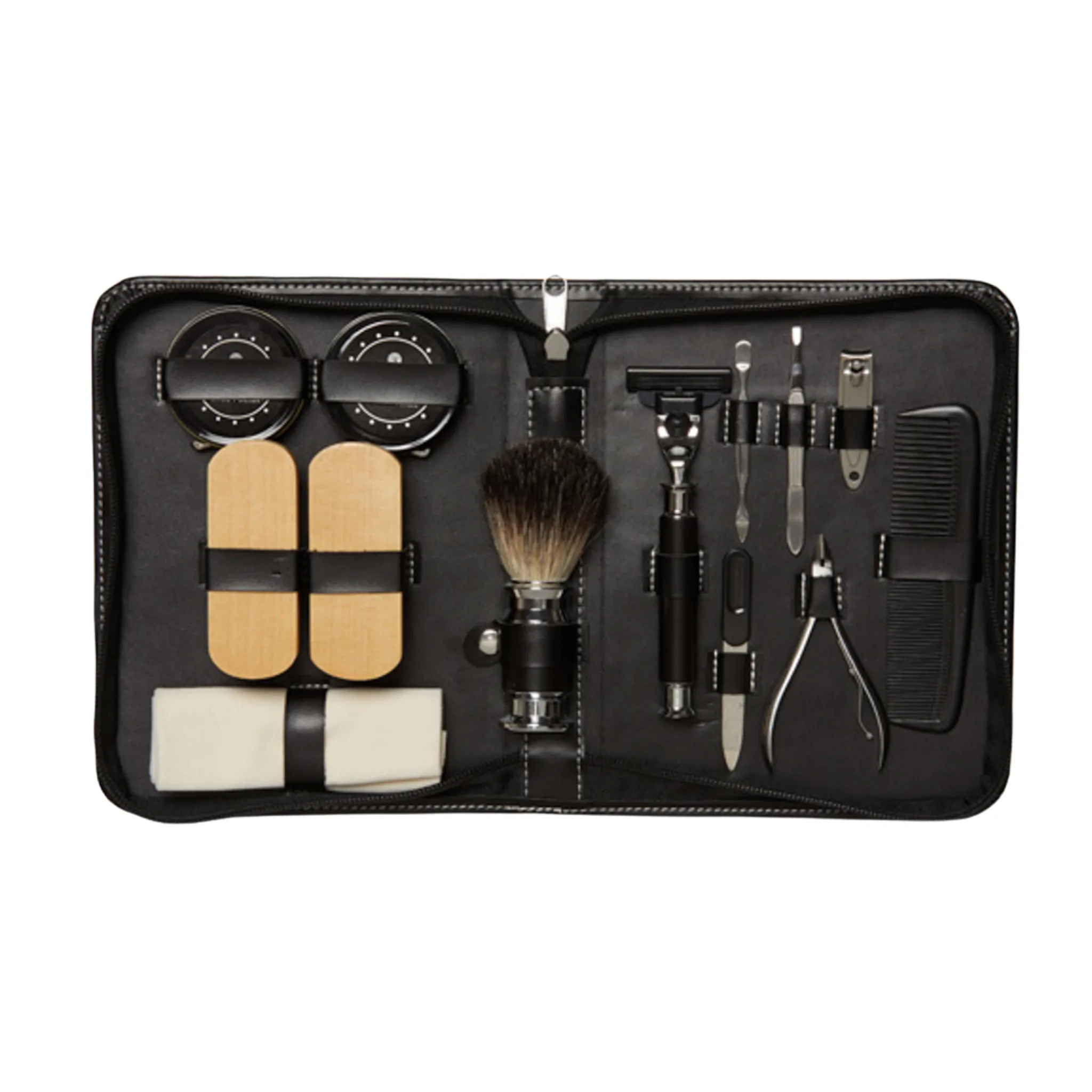 On the Go Grooming and Shoe-Shine Kit in Black