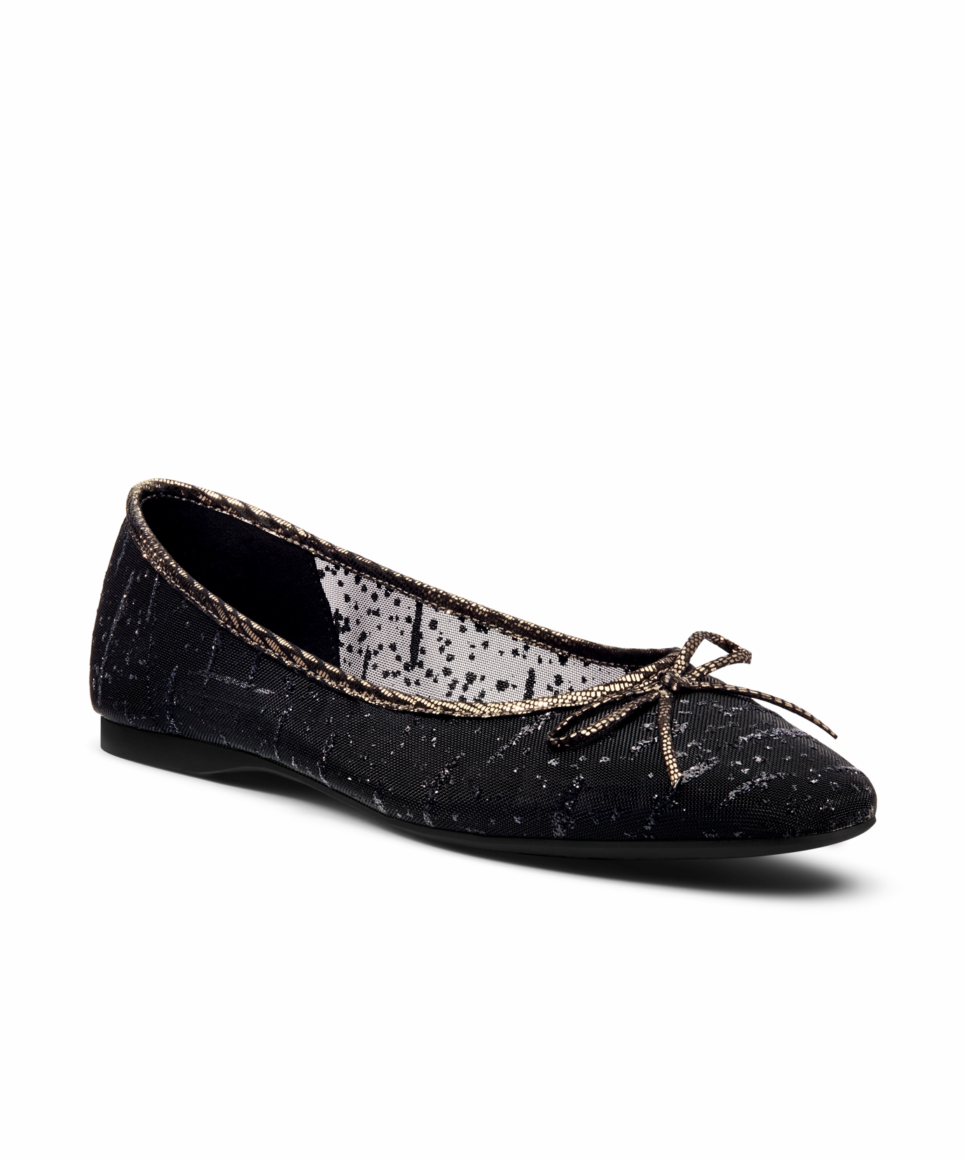 The Songbird - Black Mesh Sparkle Everyday Shoes Port Glow