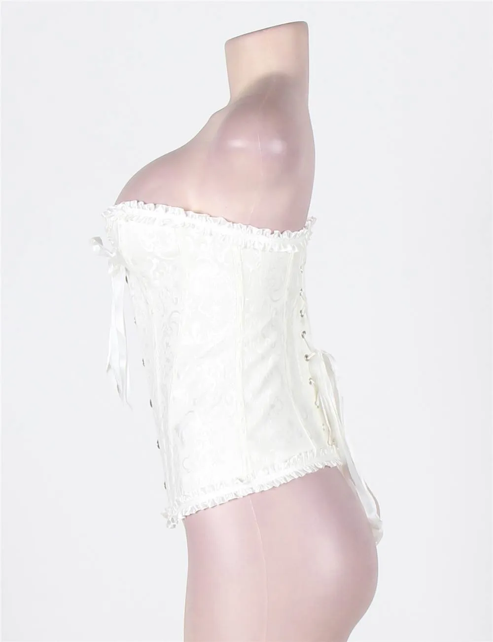Online Sexy Silvery Floral Corset Top WITH FARAWLAYA