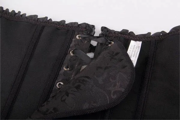 Online Sexy Silvery Floral Corset Top WITH FARAWLAYA