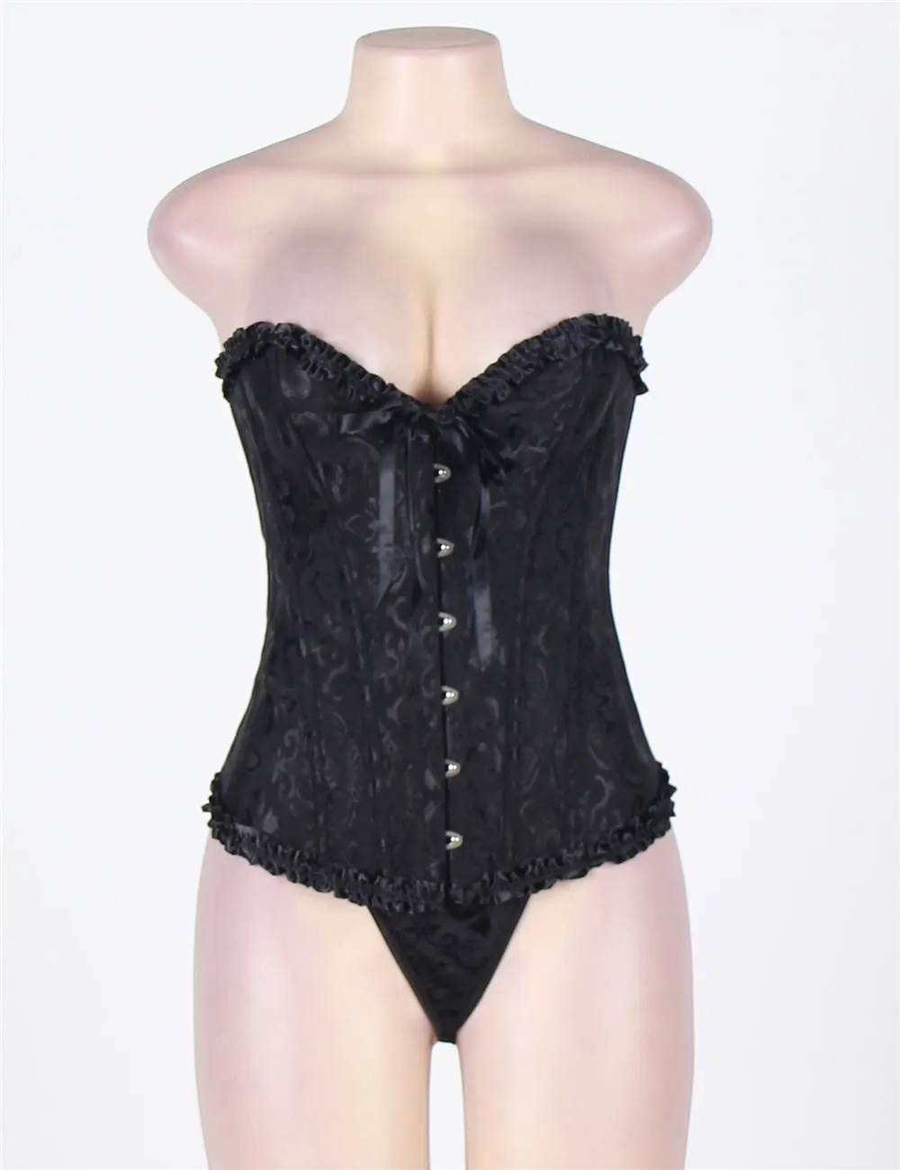 Online Sexy Silvery Floral Corset Top WITH FARAWLAYA