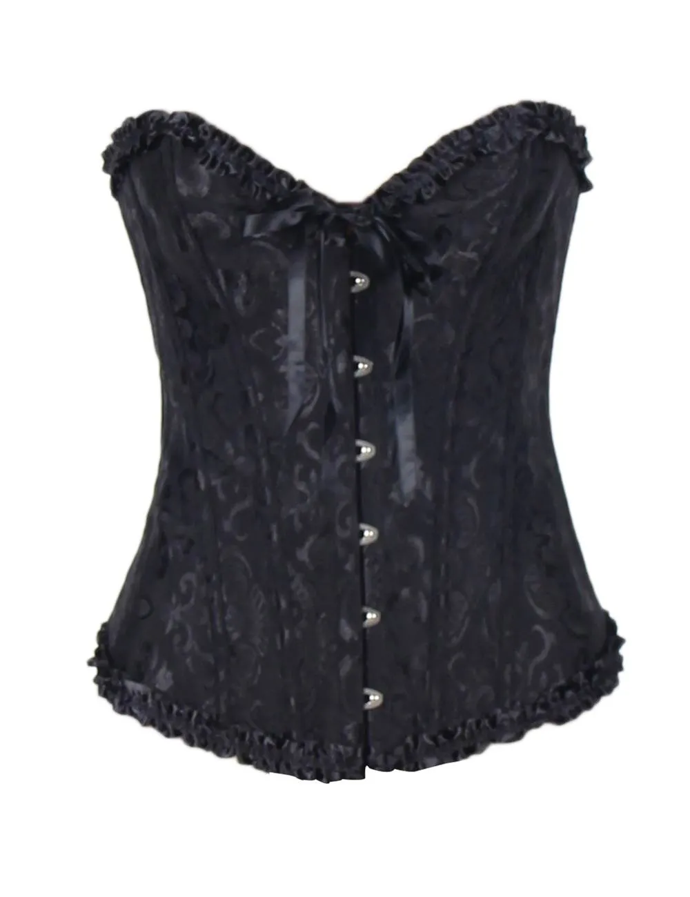 Online Sexy Silvery Floral Corset Top WITH FARAWLAYA
