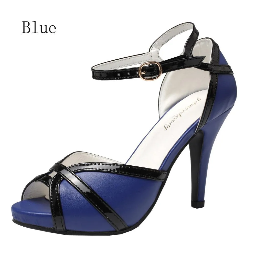 Open Toe Buckle High Heel Sandals