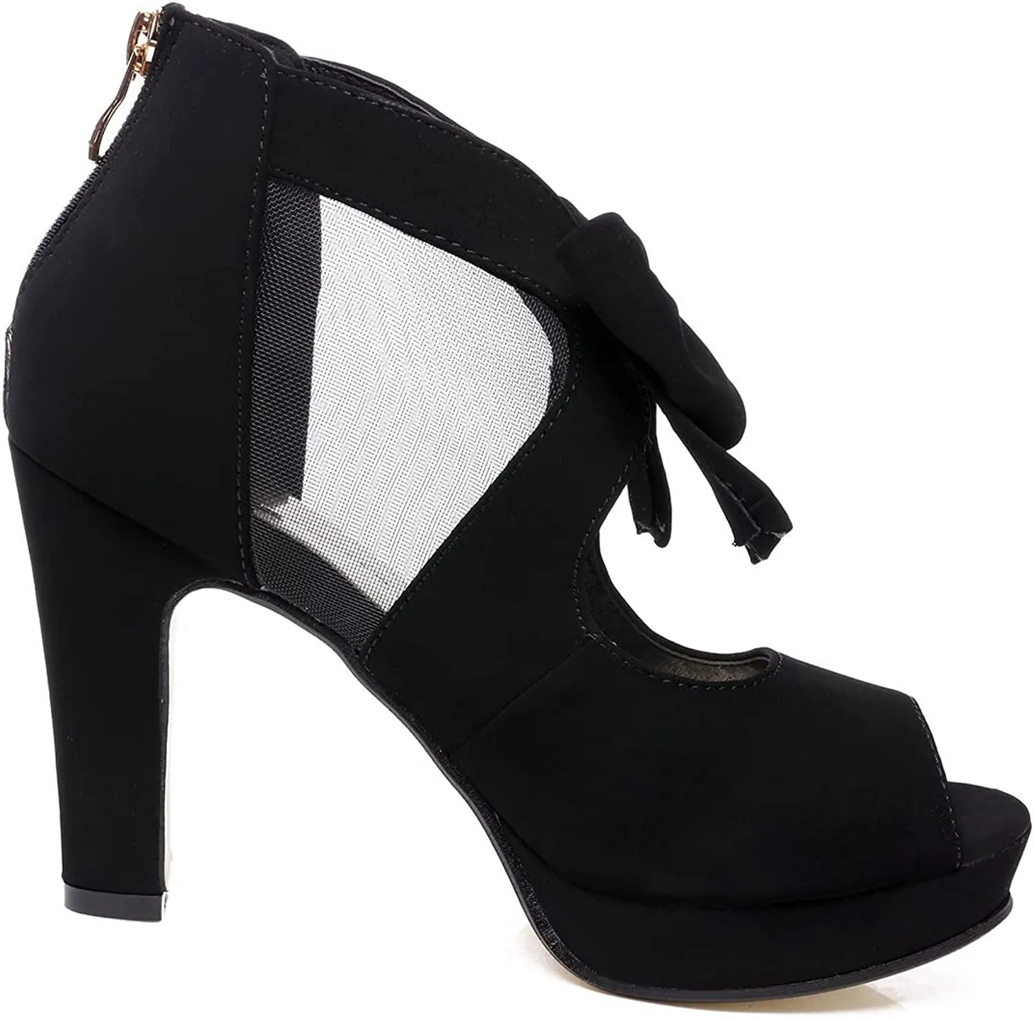 Open Toe Platform High Heel Shoes Bows Strappy Sandals