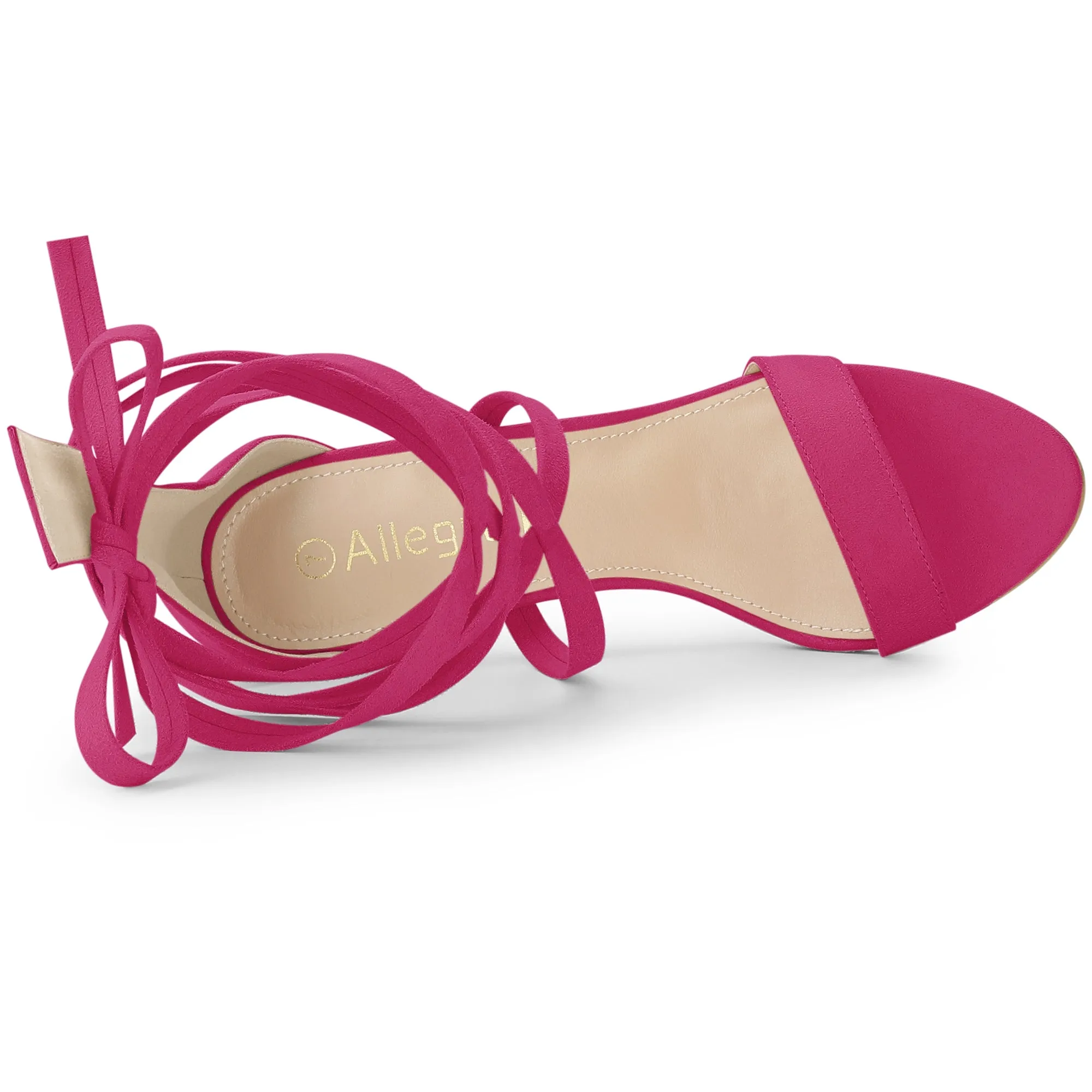 Open Toe Stiletto Heel Lace Up Ankle Strap Sandals