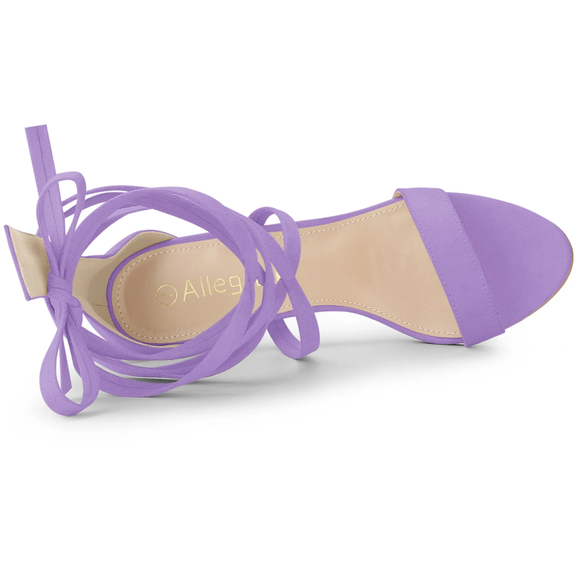 Open Toe Stiletto Heel Lace Up Ankle Strap Sandals