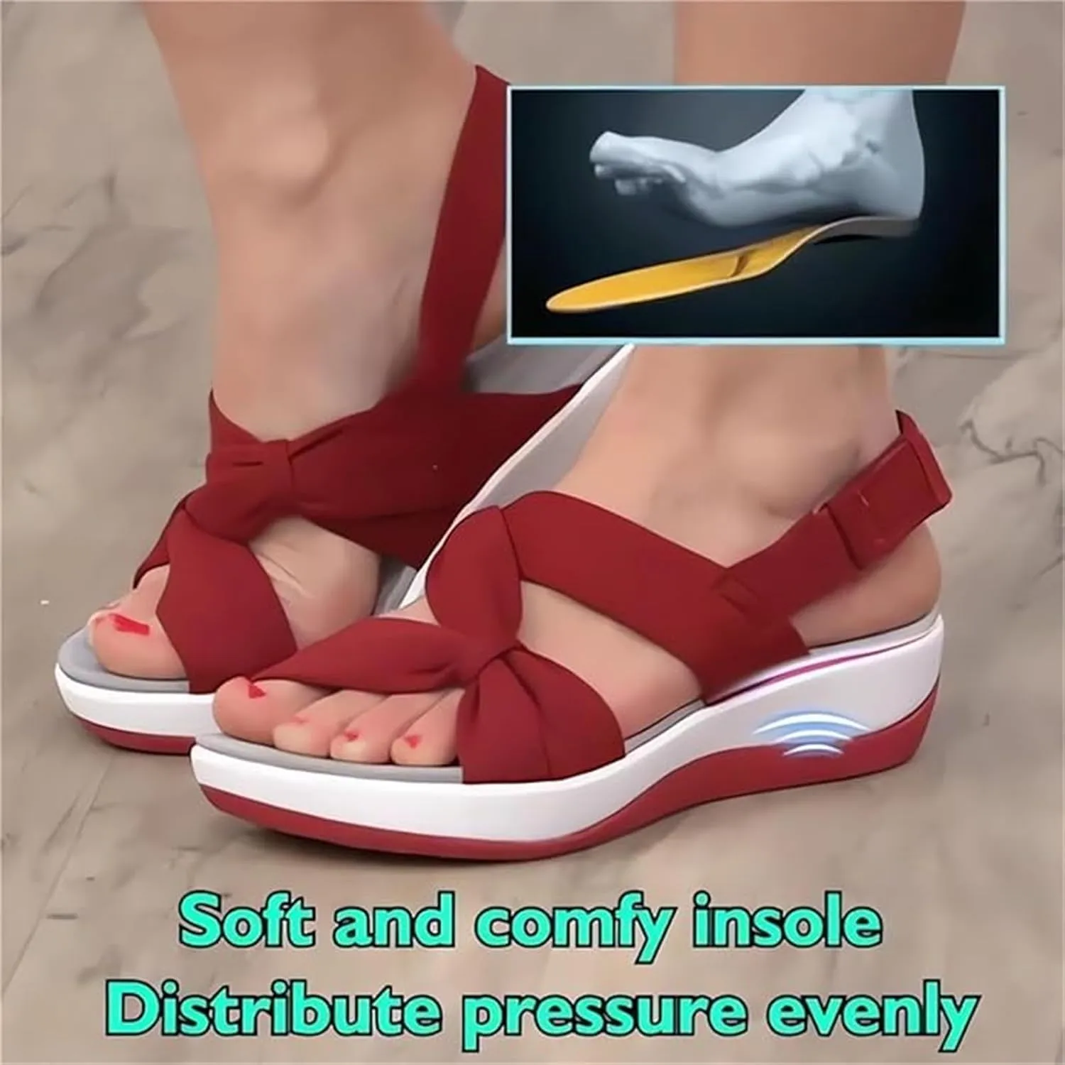 Orthopedic Sandals For Women Dressy Casual Flatform Platform Wedge Sandals Ankle Strap Summer Comfort Walking Shoes