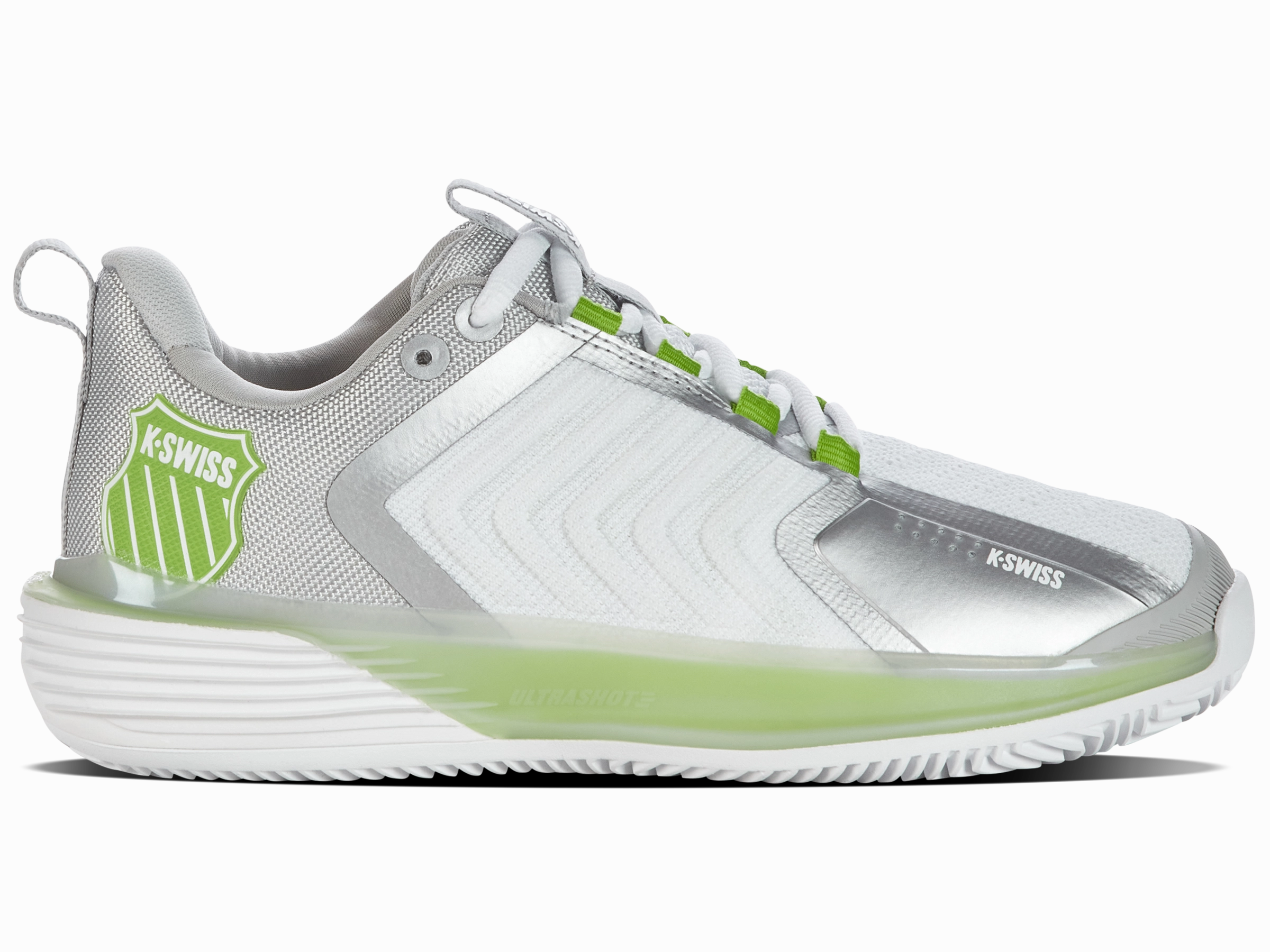 98415-956-M | ULTRASHOT 3 HB | WHITE/GRAY VIOLET/LIME GREEN Durable Fabric Stretchable