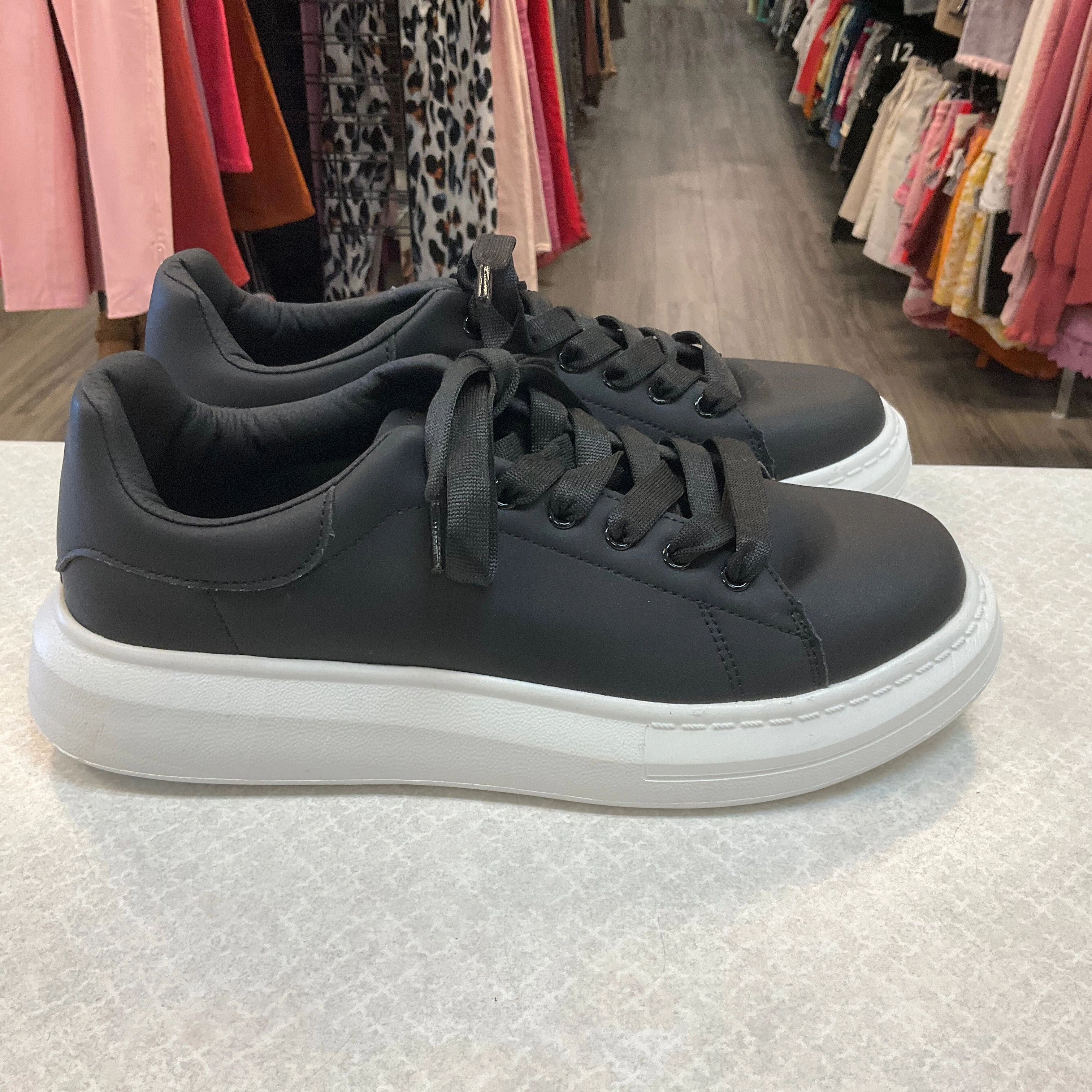 Shoes Sneakers By Rampage In Black, Size: 8.5 Tear Resistant Lace Lock Technology
