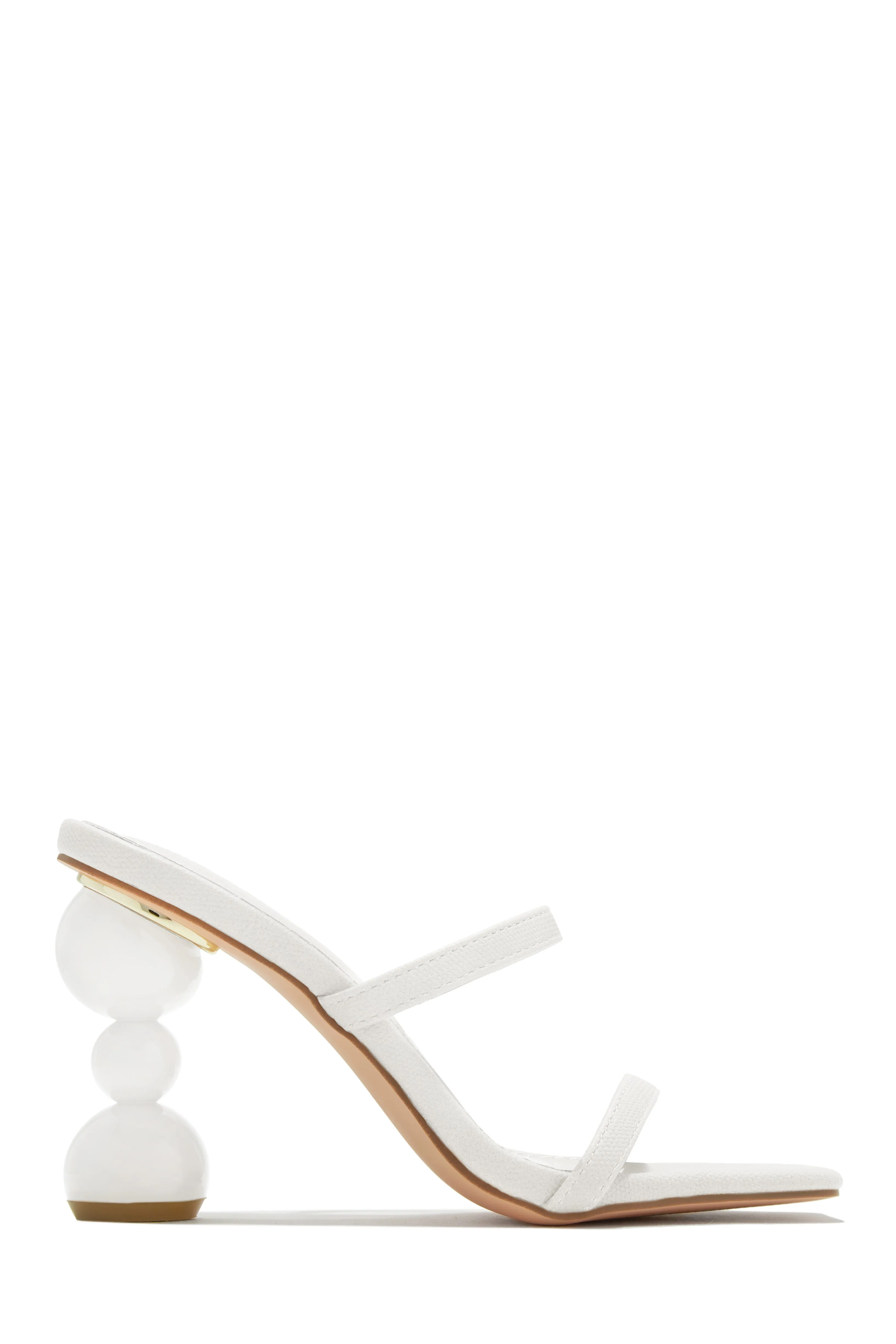 Out Tonight High Heel Mules - Nude