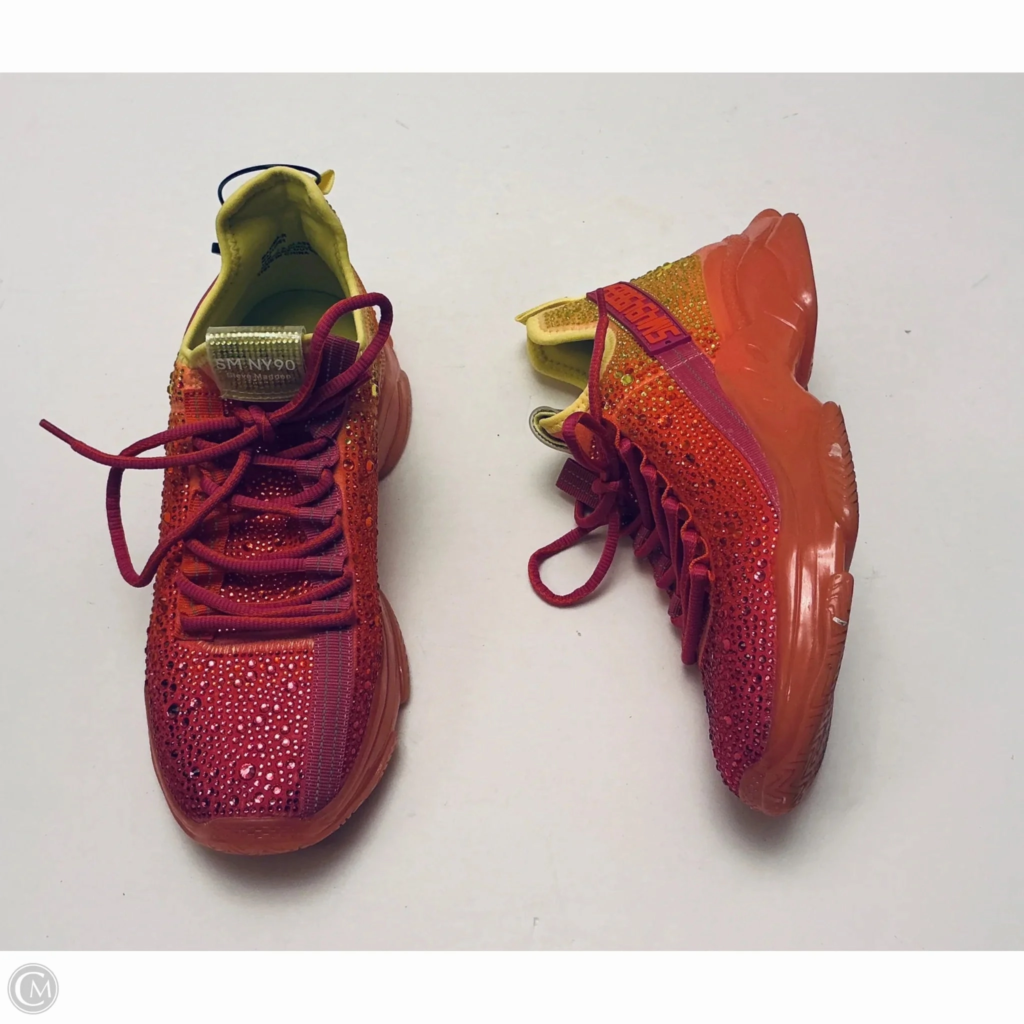 Shoes Sneakers By Steve Madden In Pink & Yellow, Size: 10 Affordable