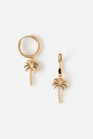Palm Tree Huggie Hoop